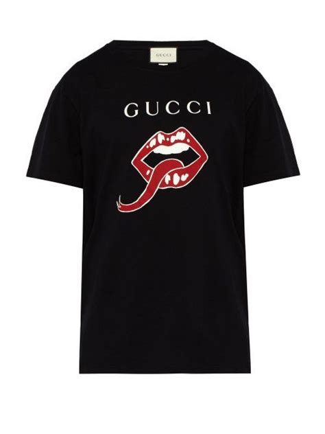 mens gucci lip tshirt|t shirt gucci original.